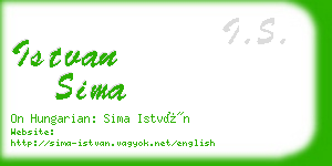 istvan sima business card